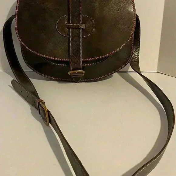 Handmade brown leather handbag - Picture 9 of 9